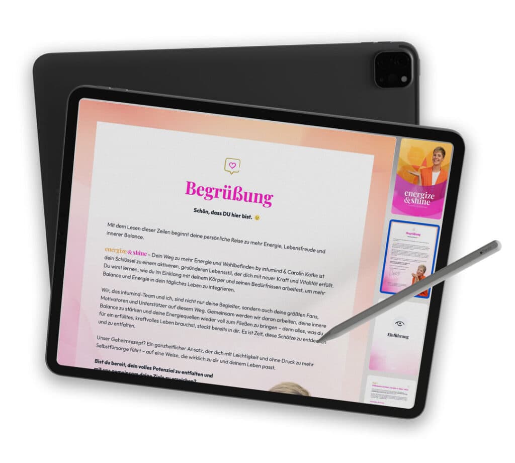 Digitales Workbook — Energize & Shine